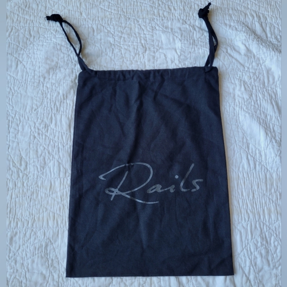 RAILS DRAWSTRING DUST BAG /SHOPPER BLACK 12"X15" *FREE*